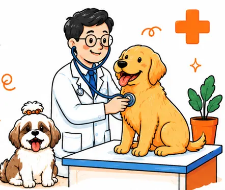 Veterinary checkup support for pet dogs